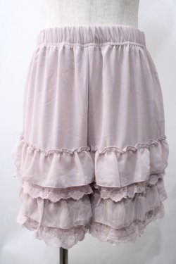 画像1: axes femme POETIQUE / レースフリルペチパンツ M ピンク Y-25-05-22-229-AX-PA-SZ-ZY