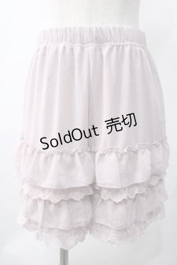 画像1: axes femme POETIQUE / レースフリルペチパンツ M ピンク Y-25-05-22-229-AX-PA-SZ-ZI