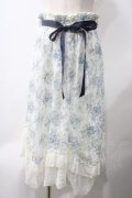 axes femme / フローラルレースイレヘムスカート F ブルー Y-25-05-22-231-AX-SK-SZ-ZY