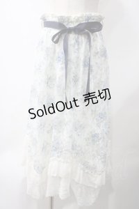 axes femme / フローラルレースイレヘムスカート F ブルー Y-25-05-22-231-AX-SK-SZ-ZI