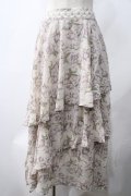 axes femme / フラワーティアードスカート M キナリ Y-25-05-22-233-AX-SK-SZ-ZY