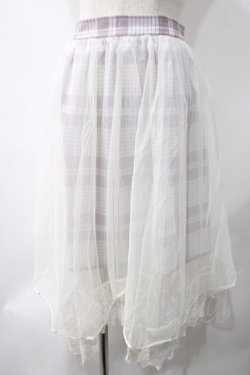 画像1: axes femme / チェック柄チュールスカート M コイピンク Y-25-05-22-235-AX-SK-SZ-ZY