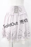 axes femme POETIQUE / Disneyラプンツェル/ハイウエスト刺繍スカート M ラベンダー Y-25-05-22-236-AX-SK-SZ-ZY