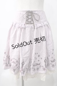 axes femme POETIQUE / Disneyラプンツェル/ハイウエスト刺繍スカート M ラベンダー Y-25-05-22-236-AX-SK-SZ-ZY