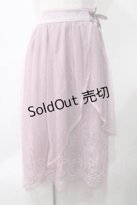 axes femme / sajouプリントレーススカート M アワピンク Y-25-05-22-237-AX-SK-SZ-ZI