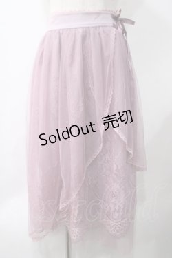 画像1: axes femme / sajouプリントレーススカート M アワピンク Y-25-05-22-237-AX-SK-SZ-ZI