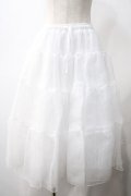 axes femme kawaii / ミディオーガンジーパニエ M 白 Y-25-05-22-239-AX-SK-SZ-ZY