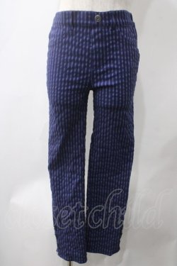 画像1: axes femme / 編み上げストレッチスキニーパンツ M 青 Y-25-05-22-240-AX-PA-SZ-ZY