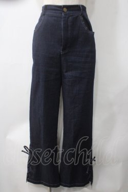 画像1: axes femme POETIQUE / レースアップデニムパンツ M インデイゴ Y-25-05-22-241-AX-PA-SZ-ZY