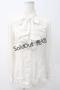 画像1: axes femme / ラッフルフリルブラウス  キナリ Y-25-05-22-023-AX-BL-SZ-ZY