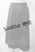 axes femme / ダブルプリーツスカート M 茶 Y-25-05-22-246-AX-SK-SZ-ZY