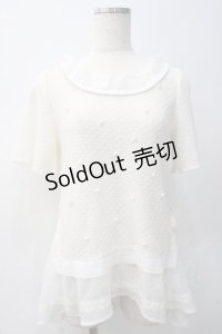 axes femme / 裾フリルAラインプルオーバー M 生成り Y-25-05-22-026-AX-TO-SZ-ZI