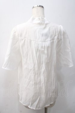画像2: axes femme / 紫陽花装飾リボンブラウスプルオーバー  白 Y-25-05-22-028-AX-TO-SZ-ZY