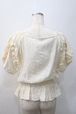 画像2: axes femme / フリルスリーブブラウス M キナリ Y-25-05-22-033-AX-TO-SZ-ZY