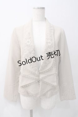 画像1: axes femme / 襟刺繍ジャケット  ベージュ Y-25-05-22-039-AX-JA-SZ-ZI