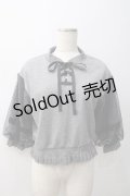 axes femme POETIQUE / チュールスリーブスウェット M グレー Y-25-05-22-042-AX-TO-SZ-ZI