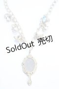 Jane Marple / 宝石と鏡のネックレス  シルバー×ブルー Y-25-05-25-001-JM-AC-SZ-ZY