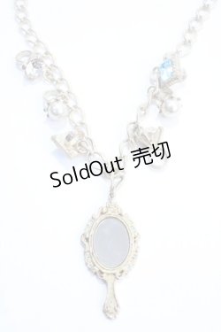 画像1: Jane Marple / 宝石と鏡のネックレス  シルバー×ブルー Y-25-05-25-001-JM-AC-SZ-ZY