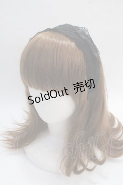 画像1: Melody BasKet / 旋律で紡いだレースカチューシャ  黒 Y-25-05-25-051-LO-AC-SZ-ZY