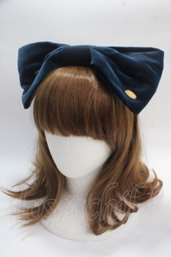 画像1: Leur Getter / ベルベットリボンカチューシャ  ブルー Y-25-05-25-052-LU-AC-SZ-ZY