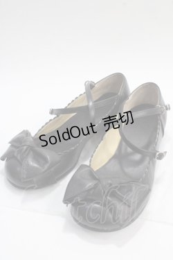 画像1: Emily Temple cute / リボン付シューズ 22 黒 Y-25-05-25-057-ET-SH-SZ-ZY