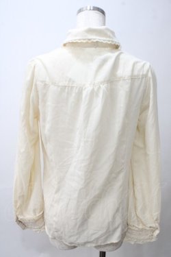 画像2: axes femme / シャンデリア刺繍タイ付きブラウス  キナリ Y-25-05-25-064-AX-BL-SZ-ZY