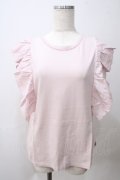 axes femme POETIQUE / コットンレースフリルプルオーバー  ピンク Y-25-05-25-067-AX-TO-SZ-ZY