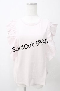 axes femme POETIQUE / コットンレースフリルプルオーバー  ピンク Y-25-05-25-067-AX-TO-SZ-ZY