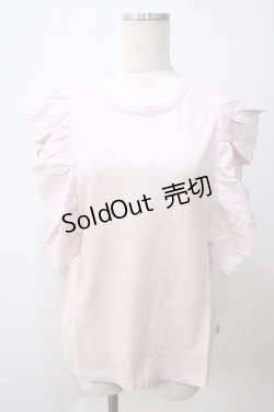 画像1: axes femme POETIQUE / コットンレースフリルプルオーバー  ピンク Y-25-05-25-067-AX-TO-SZ-ZY