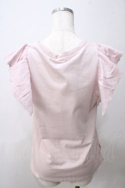 画像2: axes femme POETIQUE / コットンレースフリルプルオーバー  ピンク Y-25-05-25-067-AX-TO-SZ-ZY
