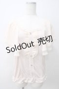 axes femme / シフォン袖トップス  ピンク Y-25-05-25-069-AX-TO-SZ-ZY