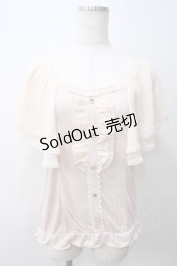 画像1: axes femme / シフォン袖トップス  ピンク Y-25-05-25-069-AX-TO-SZ-ZY