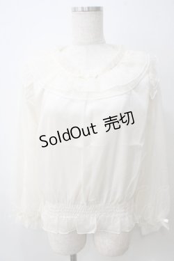 画像1: axes femme POETIQUE / 巻き薔薇シフォンブラウス  キナリ Y-25-05-25-077-AX-BL-SZ-ZY