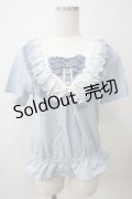 axes femme / レイヤード風カットデニムプルオーバー  ウォッシュ Y-25-05-25-080-AX-TO-SZ-ZY