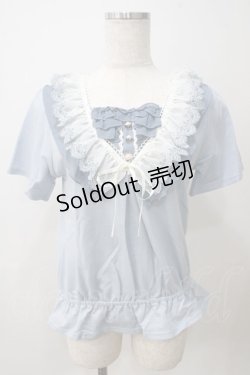 画像1: axes femme / レイヤード風カットデニムプルオーバー  ウォッシュ Y-25-05-25-080-AX-TO-SZ-ZY