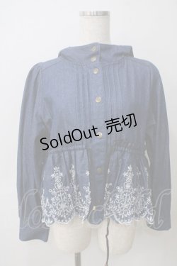 画像1: axes femme / 刺繍入りデニムパーカー  デニム Y-25-05-25-081-AX-TO-SZ-ZY