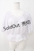 axes femme POETIQUE / マスク付きフラワーコットンブラウス  ラベンダー Y-25-05-25-083-AX-TO-SZ-ZY