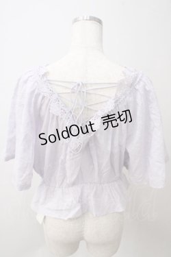 画像2: axes femme POETIQUE / マスク付きフラワーコットンブラウス  ラベンダー Y-25-05-25-083-AX-TO-SZ-ZY