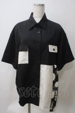 画像1: magic skirt cat【魔法裙子猫】 / 斑点狗シャツ S 黒 Y-25-05-25-086-LO-BL-SZ-ZY