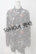 Jamie エーエヌケー / ストロベリーベアビッグシャツ M 黒 Y-25-05-25-087-LO-BL-SZ-ZY