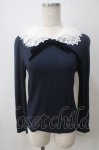 画像1: 【SALE】Jane Marple / マルチレースカラーカットソー M ネイビ- Y-25-05-25-092-JM-TO-SZ-ZT457 (1)