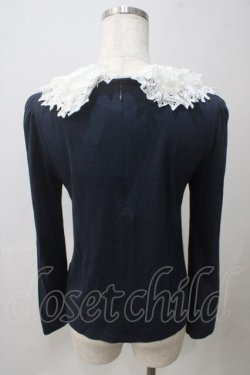 画像2: Jane Marple / マルチレースカラーカットソー M ネイビ- Y-25-05-25-092-JM-TO-SZ-ZY