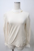 Jane Marple / オルレアン天竺とレースのプルオーバー M アイボリー Y-25-05-25-093-JM-TO-SZ-ZY