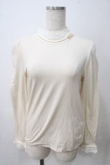 Jane Marple / オルレアン天竺とレースのプルオーバー M アイボリー Y-25-05-25-093-JM-TO-SZ-ZT0725
