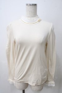 Jane Marple / オルレアン天竺とレースのプルオーバー M アイボリー Y-25-05-25-093-JM-TO-SZ-ZT0725