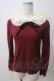 画像1: Jane Marple / マルチレースカラーカットソー M ワイン Y-25-05-25-094-JM-TO-SZ-ZY (1)