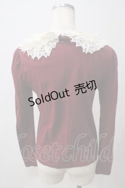 画像2: Jane Marple / マルチレースカラーカットソー M ワイン Y-25-05-25-094-JM-TO-SZ-ZY