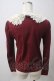 画像2: Jane Marple / マルチレースカラーカットソー M ワイン Y-25-05-25-094-JM-TO-SZ-ZY (2)