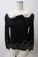 画像1: Jane Marple / マルチレースカラーカットソー M 黒 Y-25-05-25-096-JM-TO-SZ-ZY (1)