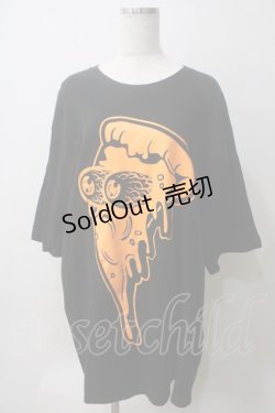 画像1: MILKBOY / PIZZA Tシャツ  ブラック Y-25-05-25-101-MB-TO-SZ-ZY